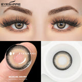 Natural Colored Contacts Lenses for Eyes 2pcs Brown Lenses Blue Eyes Lenses Yearly Beautiful Pupil Eyes Contact Lenses