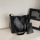 Pbong  Trendy Large Capacity Women's Tote Bag for Commuting to Work Simple Design Winter New Style City Women's Handbag Soft PU Mate...