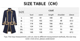Medieval Men's Colonial Military Double Breasted Stand Collar Uniform Tailcoat Gothic Steampunk Jacket Cosplay Costume Adult