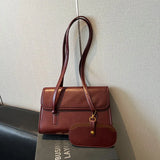 Pbong  Fashionable Pure Color Women's Shoulder Bag Stylish Underarm Bag Crossbody Bag Quality Material Spring Summer Casual Bag