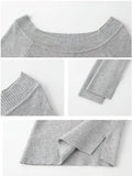 Pbong  Fleece Warm Off shoulder Long sleeve T shirt Women One shoulder Fitted Basic Plain Tee Shirt Lady Split Casual Top Autumn Winter