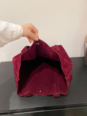Pbong  New Faux Suede Casual Tote Bags Large Capacity Rivet Vintage Handbags Designer Elegant Solid Retro Shoulder Bags