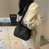 Pbong  Soft Design Cloth Small Shopper Shopping Underarm Bags Lady Shoulder Bag for Women Trend Fashion Y2K Handbags