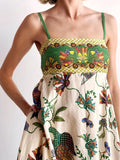 Holiday Printed Long Maxi Dresses Women Beach Straps Slip Sleeveless Summer Loose Dress Casual Fashion Fairycore Vestido