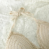 Woman Sexy Top Crochet Tank Tops Women Corset Femme Tanks Crop Camisole Japanese Fashion Knit Camis Built In Bra Dropshipping