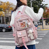 Pbong  Fashion Girls Backpack New Large Capacity Korean Style Women Backpacks Cute Student School Backpack Versatile Women's Bag