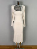 Tight Slip Dress And Cardigan Two Piece Set Cotton Blend O-neck Slim Long Dress + Jacket Women Suit Spring Summer Dress Of Suit