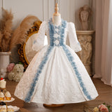 Children's Victorian Historical Dress 18th Century Rococo Party Princess Dresses for Girls