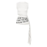 High Street Sweet Cool O Neck Sleeveless Camisoles Personality Lrregular Hollow Out T Shirts Harajuku Gothic Y2k American Tops