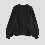 Autumn Pullovers 2025 Women's Korean Simple Long Sleeve V-Neck Loose Fit Daily Basic Pullovers