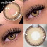Natural Colored Contacts Lenses for Eyes 2pcs Brown Lenses Blue Eyes Lenses Yearly Beautiful Pupil Eyes Contact Lenses