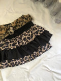 Pbong  Mini Women Skirt Japanese Fashion Jupe Contrast Color Leopard Print Sweet Y2k Skirts Faldas Mujer Casual Summer Sexy Saia