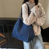 Pbong  Large Canvas Shoulder Bag for Women Ladies Tote Shopper Bag Korean Fashion Luxury Designer Female Handbags Purses Travel  black bag tote bag
