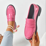 Women's Flat Shoes British Style Jk Little Leather Shoes Summer Womens Loafers New French Round Toe Office Lady Shoes women