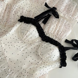 Vintage sexy slim Polka dot butterfly dress hotsweet Chic Summer Vestidos Vacation  women clothing ceremony dresses