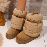 Winter New Warm Shoes Thick Sole Plush Warm Down Sock Boots Women Casual Non-Slip Snow Boots Detachable Warm Women's Boots