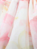Pbong  Floral Printed Casual Chic Mini Dresss Strappy Summer Sleeveless Backless Women Ladies Party Ruffles Dresses Vestidos