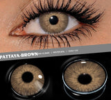 Colorcon 1 Pair Natural Contact Lenses Colored Contact Lenses with Degree Myopia Lenses Brown Eye Lenses Gray Lenses