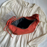 Pbong  Soft Design Cloth Small Shopper Shopping Underarm Bags Lady Shoulder Bag for Women Trend Fashion Y2K Handbags