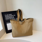 Japanese Canvas Women Shoulder Shopper Bag Female Student Book Tote Bags Large Blank Fashion Cotton Cloth Woman Handbags
