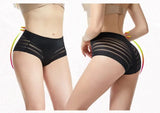 High Waist Briefs Women Seamless Panties Transparent Mesh High Elastic Tummy Control Shapewear Ice Silk Underwear Sexy Lingerie