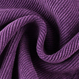 Purple Loose Corduroy Long-Sleeve Dress