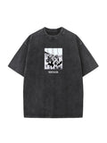 New Streetwear Y2K Distressed Women T-shirt Fashion O Neck Short Sleeve Digital Print Top Cotton Blend Loose Summer Tee