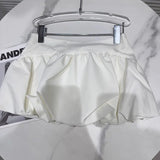 Pbong  Summer Bubble Mini Skirt for Women Korean Fashion High Waist Puffy Short Skirts Woman Patchwork Pleated Cute Balloon Skirt