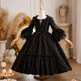 Children's Rococo Baroque Historical Period Dress Girls 18th Century Victorian Flower Dress Kids Drama Costume