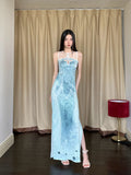 Hollow Out Vintage Bodycon Long Dress For Woman Summer 2025 Sleeveless Tunics Modest Evening Party Ladies Midi Dress