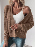 Loose Knitted Long-Sleeved Cardigan Sweater Autumn Winter New Arrival Comfortable Soft Women's Open Front Knitwear