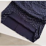 Pbong   Dark Blue Floral Dress Short Sexy Lace-up Bow Squared Collar Mini Dress Korean Chic Hot Girl Summer Beach Spaghetti Strap Dress