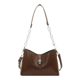 Pbong  Women PU Shoulder Bag Underarm Pouch Travel Shopping Top-Handle Bags Retro Daily Tote Handbag Vintage Crossbody Bags
