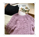 Off Shoulder Sweater Women Pullovers Long Sleeve Cable Knit Off-the-Shoulder Jumper Teen-girl Autumn Winter Y2K 90s Outfit