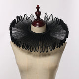 Pbong  Vintage Style Ruffled Collar Neck Ruff Medieval Victorian Style Clown Collar Cosplay