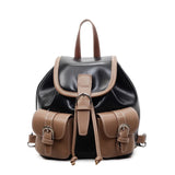 Women Mini Pu Backpacks New Korean Fashion Luxury Double Pockets Backpack Student School Bag Back Packs