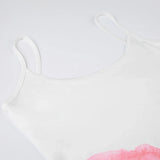 Flowers Printing Strap Backless Beach Dress