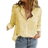 Pbong  Women Clothing Fashion Clothes Streetwear Shirts for Women Vintage Cotton Linen Casual Tees Spring Autumn New Tops Tshirt