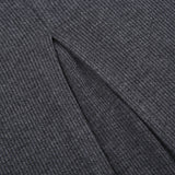 Ribbed Knitted Ruched Folds Long Dress