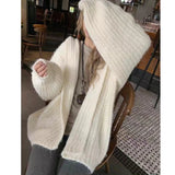 Chunky Knit Open Front Hooded Cardigan for Women Comfy Longline Sweater Hoodie Coat Female Casual Chic Autumn Winter Outfit