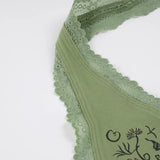 Pbong  Women's Sexy V-Neck Camisole Top Floral Embroidered Spaghetti Strap Halter Tank Lace Trim Sleeveless Shirt Summer Fashion Casual