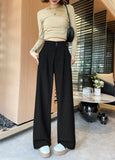 Botvotee 2025 New Women's Luxury Stripe Wide Leg Pants High Waist Flowy Dress Trousers Elegant Office Pants Fall Winter Fashion