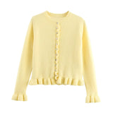 2025 New Women's European & American French Design Sweaters Female Elegant Simple Layered Decoration Versatile Knitted Cardigans