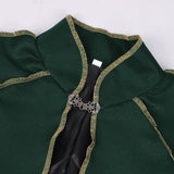 Medieval Women Delux Queen Velvet Gothic Cloak Green Vampire Pirate Halloween Carnival Wizard Witch Cosplay Costume Men Women