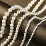 White Imitation Pearl Choker Necklace Elegant Big Round Pearl Wedding Necklace for Women Charm Fashion Jewelry Gifts