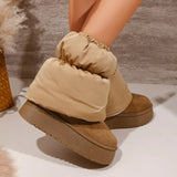 Winter New Warm Shoes Thick Sole Plush Warm Down Sock Boots Women Casual Non-Slip Snow Boots Detachable Warm Women's Boots