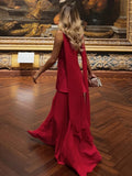 Strapless Slit Long Dress With Ribbon Female Sleeveless Mesh Elegant Beach Vacation Dress Spring New Women Dress