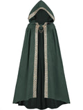 New Men Women Medieval Victorian Vintage Hooded Cloak Halloween Vampire Wizard Cosplay Cape Robe Adult Halloween Party Costume