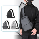 Pbong  1pcs Men's Casual Crossbody Bag, Simple Solid Color Chest Bag with Adjustable Shoulder Strap for College, Daily Use, Travel