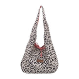 Pbong  Street Style Large Capacity Commuter Tote Bag Women Casual Single Shoulder Fashionable Trendy Leopard Print Handbag